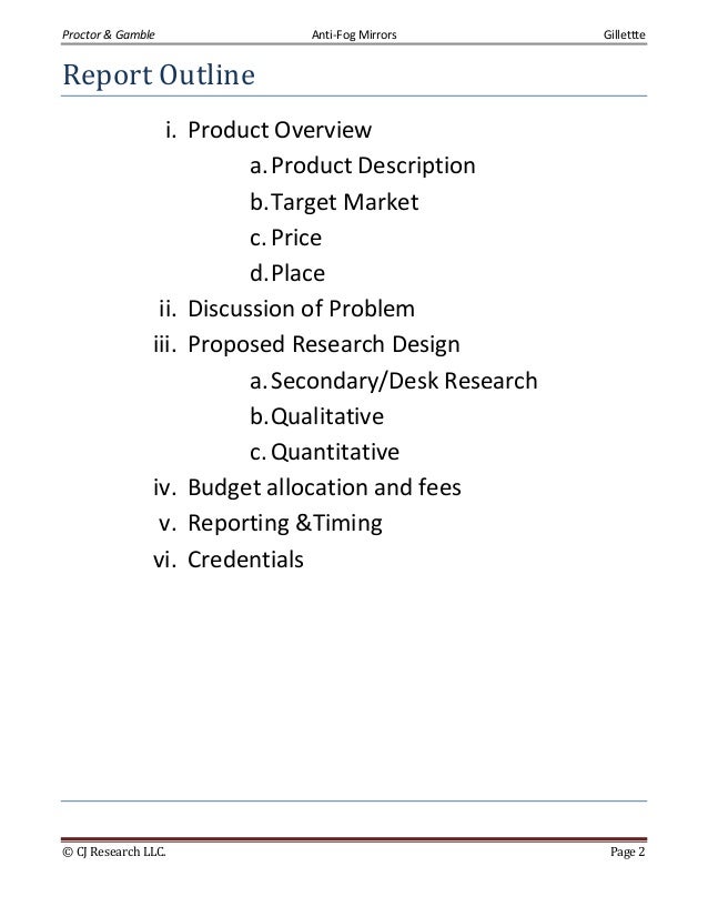 Research proposal marketing research