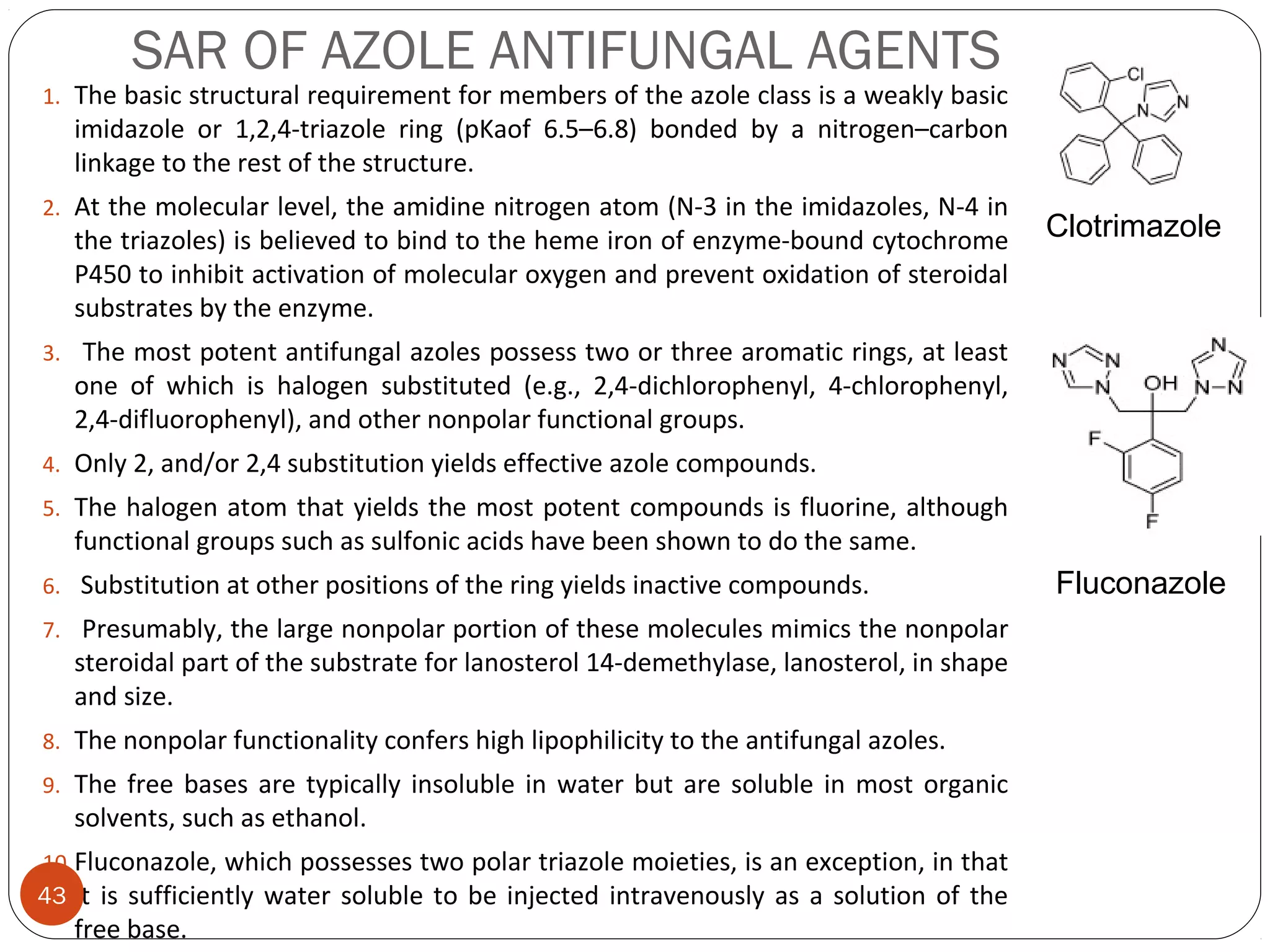 Medicinal chemistry of Antifungal agents | PPT