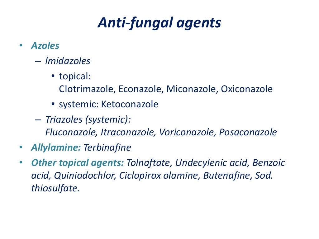 Antifungal drugsSynthetic agents