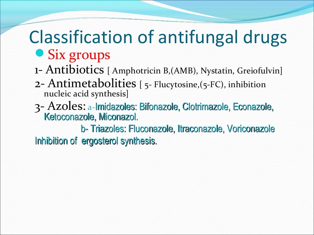 Antifungal drugs