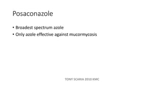 Anti fungals PHARMACOLOGY REVISION NOTES | PDF