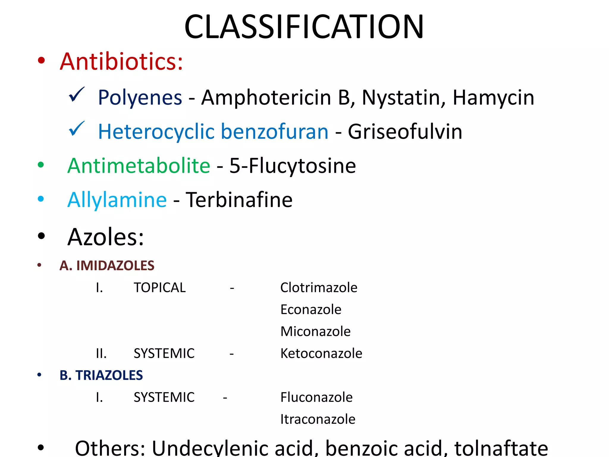 Antifungals | PPT | Skin and Dermatology | Diseases and Conditions