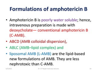 Antifungals, black fungus, and case discussion | PPTX