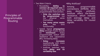 Programmed Netts Antifuse programming technology is a one-time programmable method used ...