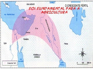 Foi fundamental para A
AGRICULTURA
 