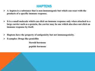 Haptens Example Antigen and Antibody in fish immunology | PPTX