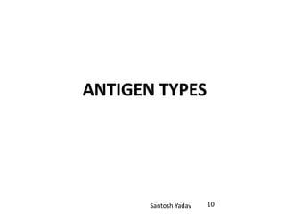 Santosh Yadav
ANTIGEN TYPES
10
 