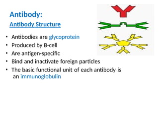 Antigen & Antibody.pptx role in immune systems | PPTX