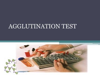 AGGLUTINATION TEST 
 