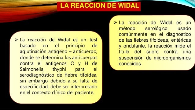 Reaccion de Widal