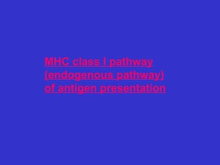 MHC class I pathway (endogenous pathway) of antigen presentation 