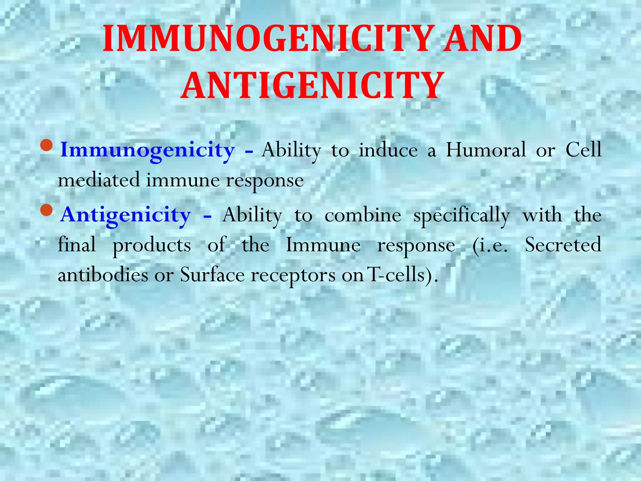 Antigens, Haptens and Adjuvants PPT