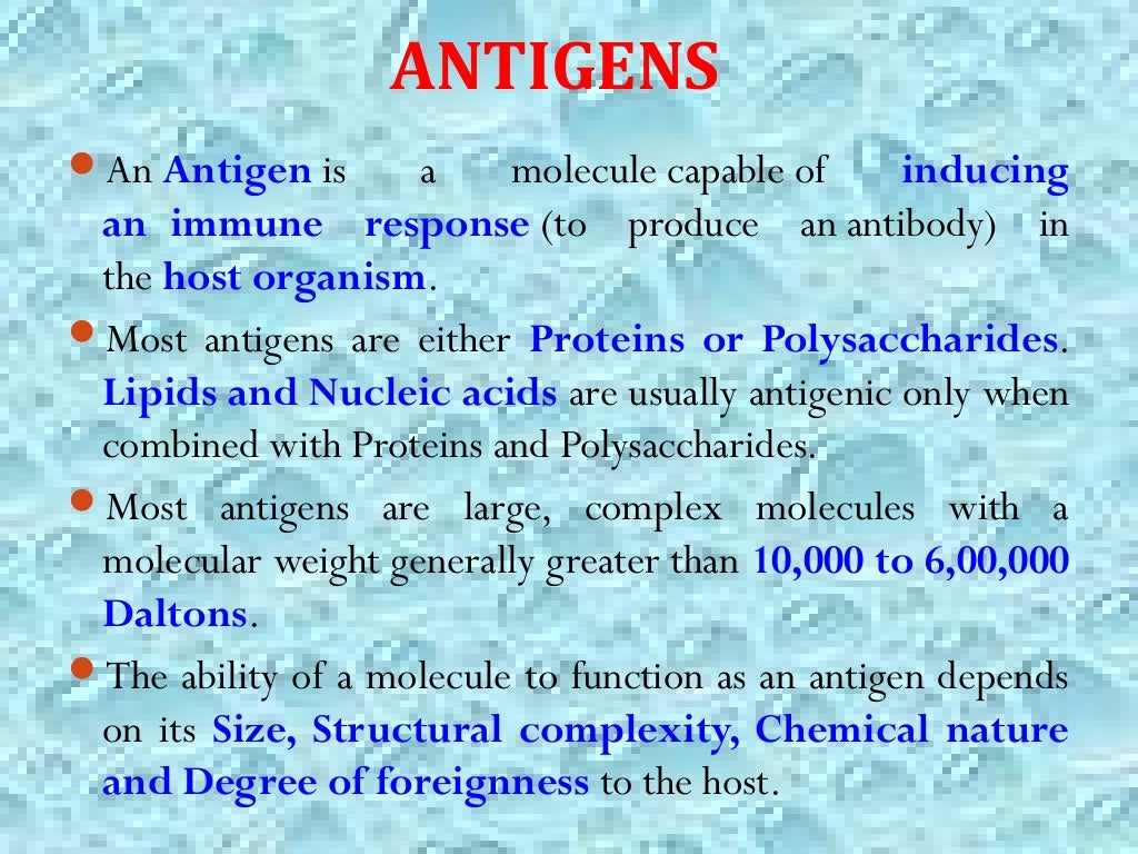 Antigens, Haptens and Adjuvants