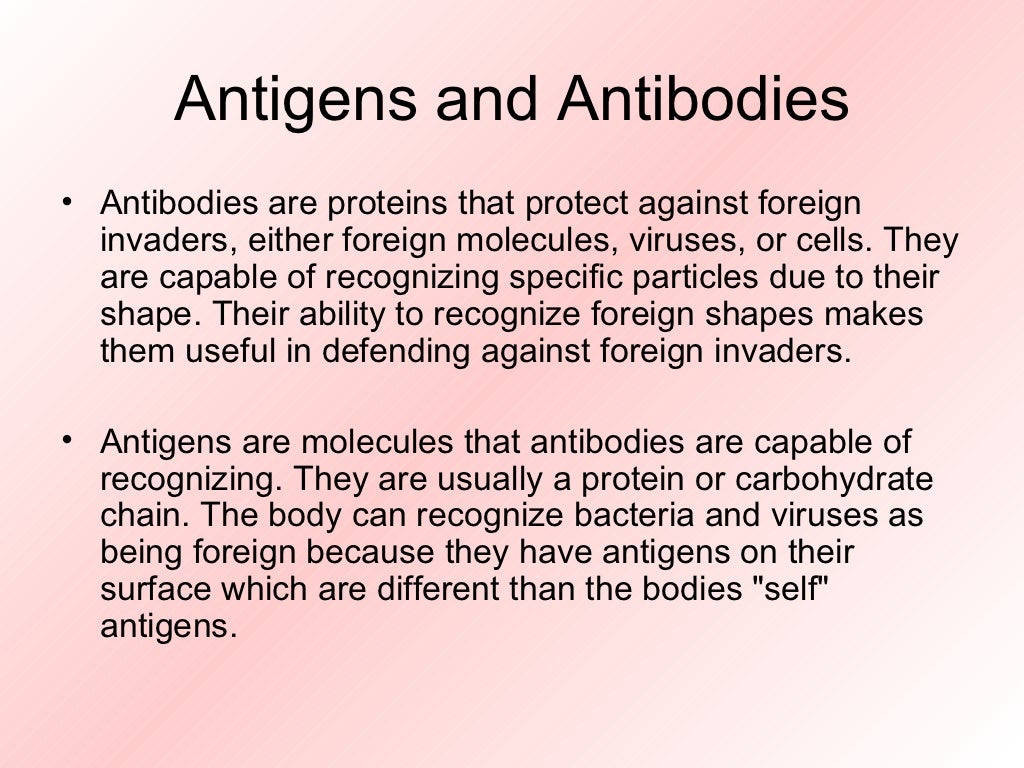 Antigens and antibodies