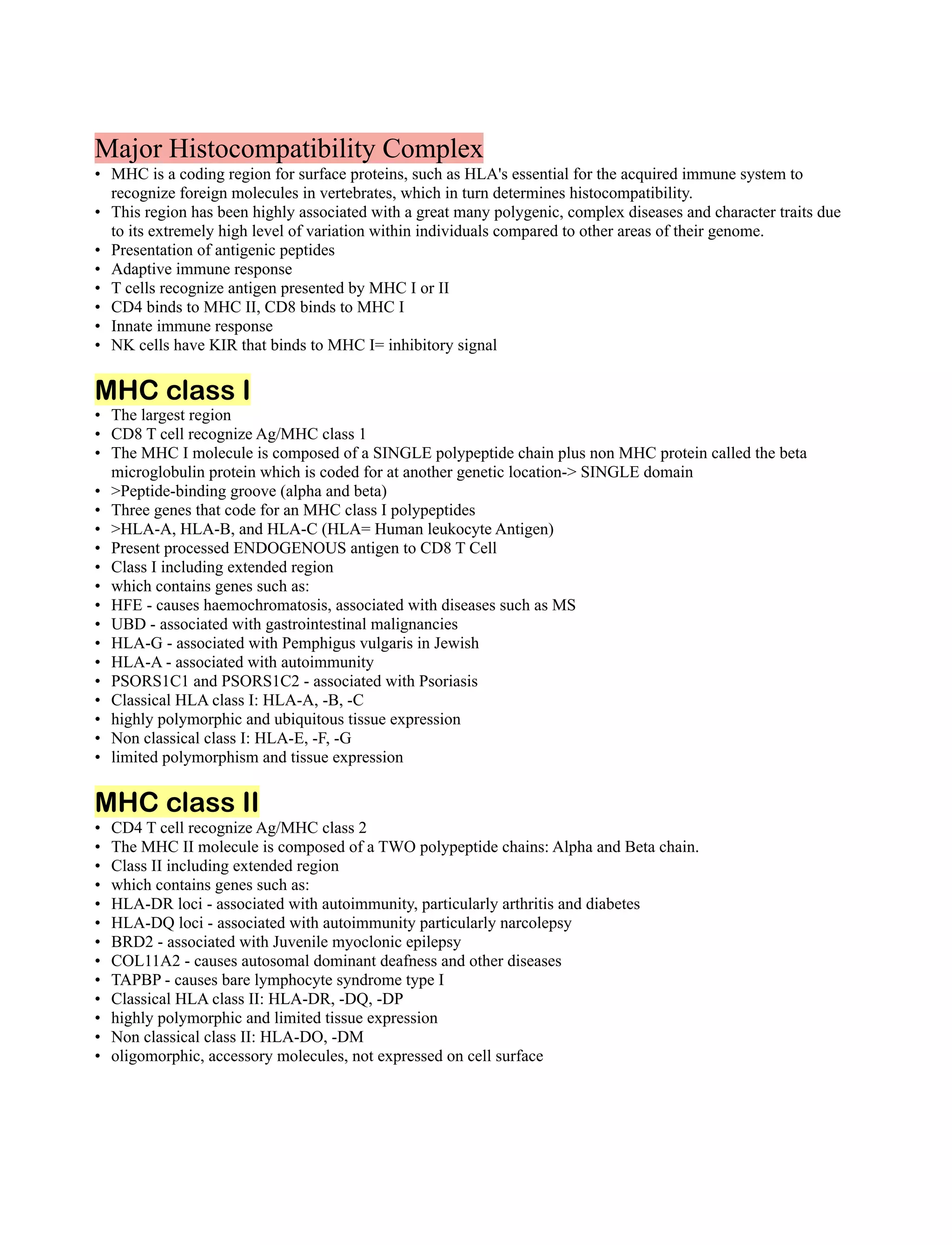 Antigens and MHC | PDF