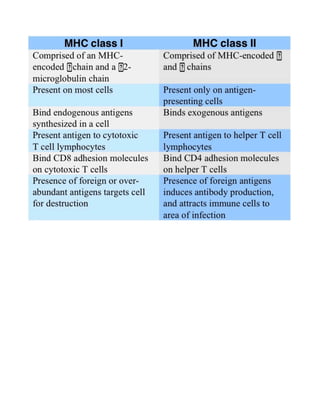 Antigens and MHC
