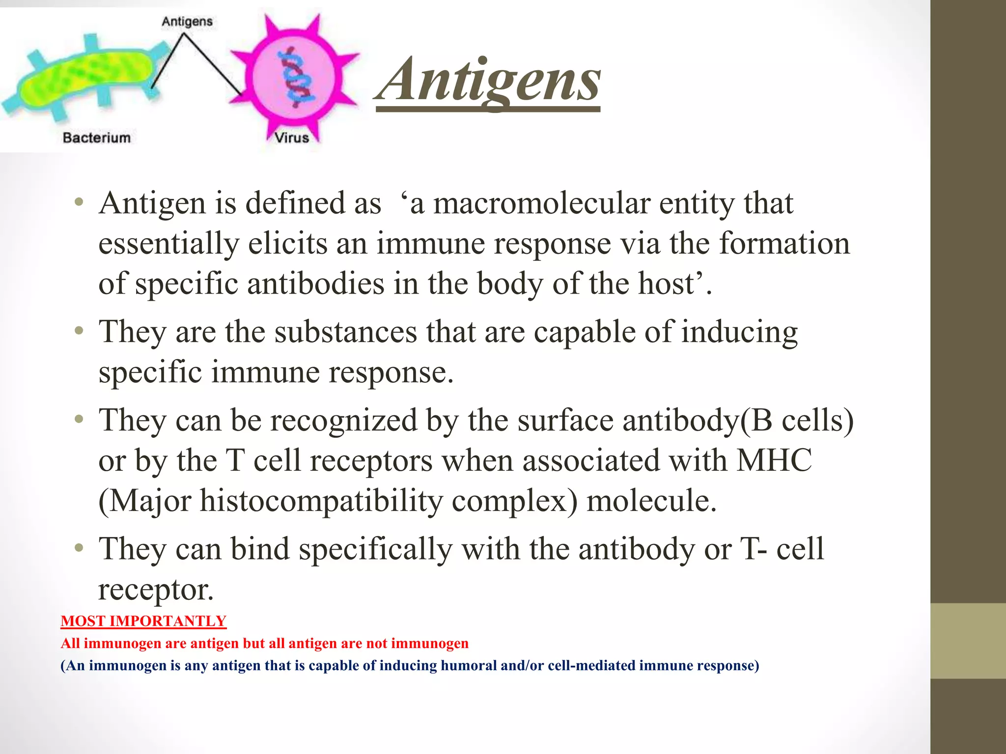 Antigens & haptens PPT
