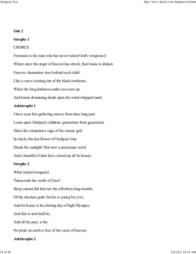 ️ Ode to man antigone. Lines 377. 20190128