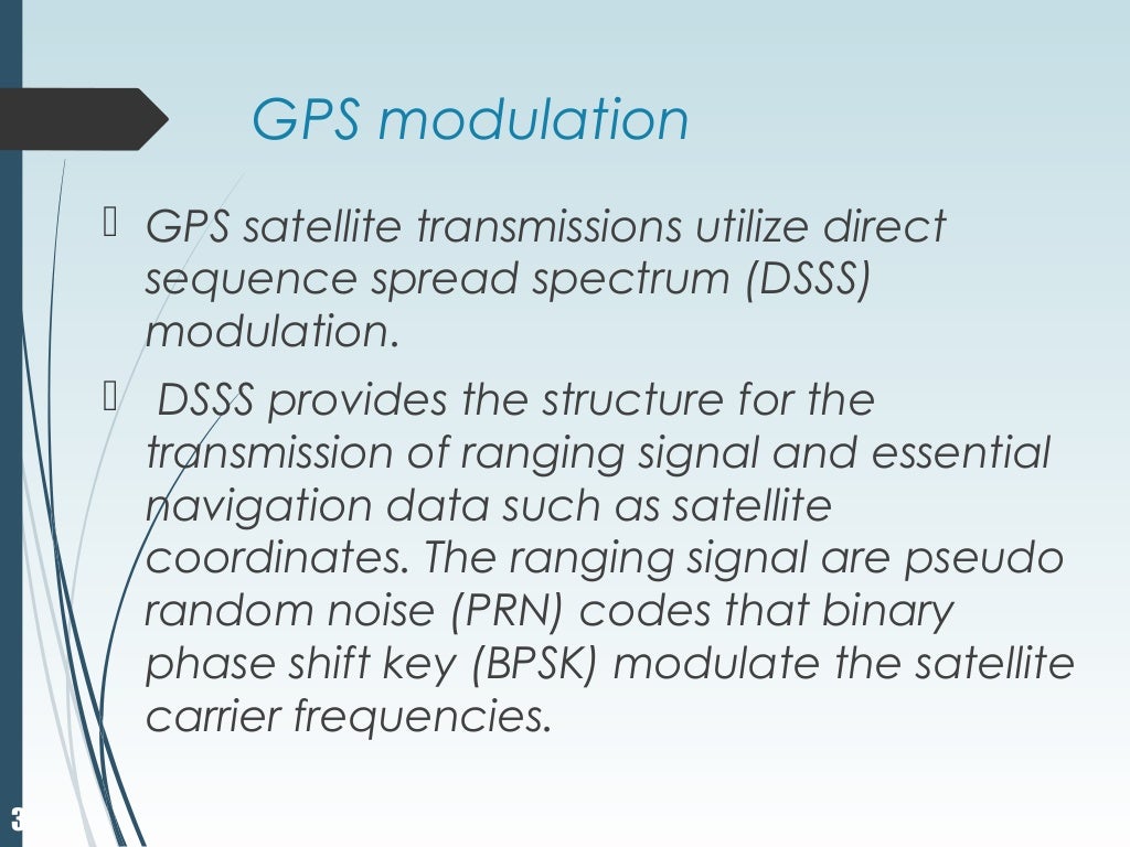 GPS modulation/demodulation and noise