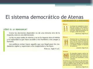 El sistema democrático de Atenas
 