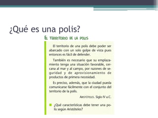 ¿Qué es una polis?
 