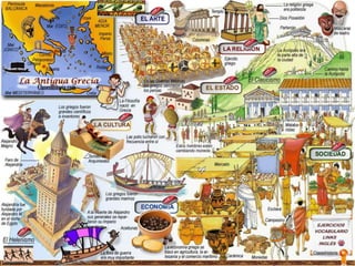 HERMES (Mercurio)      Hermes es hijo de Zeus y de Maya (hija de Atlas), su función era la de ser el mensajero de los Dioses. Estaba provisto de unas pequeñas alas colocadas estratégicamente en su casco y en sus sandalias que le hacían ir a gran velocidad. Hermes aparece como el protector de comerciantes, pastores, ladrones e inventores, asímismo otra de sus atribuciones es llevar las almas de los mortales hacia el Hades... Hermes es quizá uno de los dioses más inteligentes que habitaron el Olimpo. A los pocos días de haber nacido robó 50 bueyes pertenecientes a los dioses y que estaban al cuidado de Apolo, los condujo de manera inversa, andando hacia atrás para borrar toda huella de su paso, posteriormente los metió en una cueva para que a Apolo le fuera imposible localizarlos. No obstante, Apolo poseía el don de la Adivinización por lo que en breve dio con ellos, repetidamente Hermes negó que él los hubiera robado pero no tuvo más remedio que aceptarlo una vez se vio acorralado. Para complacer a Apolo y pedir perdón, Hermes le regaló su última invención, La Lira, a cambio Apolo le regaló el cayado de oro con el que conducía el rebaño de los dioses. No sólo robó a Apolo, sino a la misma Afrodita. Hermes tuvo dos hijos, Hermafrodito y Pan.Hermes con el niño Dionisio, Praxiteles. 