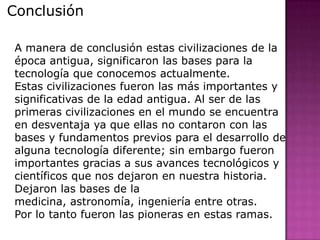 MayasDatos CuriososLas mujeres se consideraban impuras, debido a su menstruación, por lo que no se les permitía estar en ciertas ceremonias.Cada uno de los meses y días normales del calendario tiene su nombre propio.Dejaron una serie de profecías.