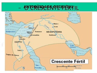 ANTIGÜIDADE ORIENTAL
Prof. José Augusto FiorinProf. José Augusto Fiorin
– O CRESCENTE FÉRTILO CRESCENTE FÉRTIL
 
