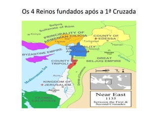 Os 4 Reinos fundados após a 1ª Cruzada
 
