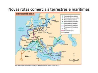 Novas rotas comerciais terrestres e marítimas
 
