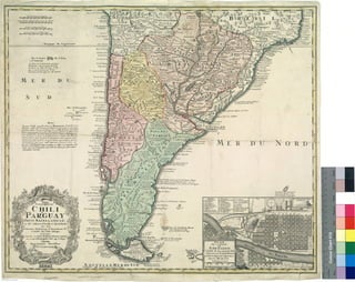 Mapa antiguo del Paraguay - Chile
