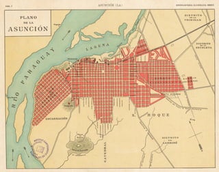 Antiguo plano de la ciudad de Asunción - Paraguay
