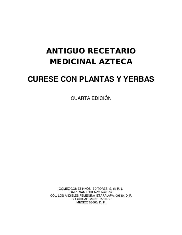 Recetario Medicinal Azteca