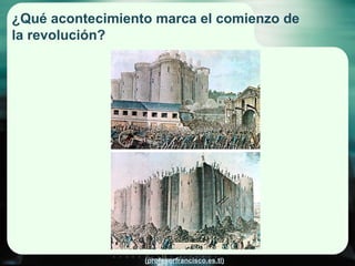 ¿Qué acontecimiento marca el comienzo de la revolución? 