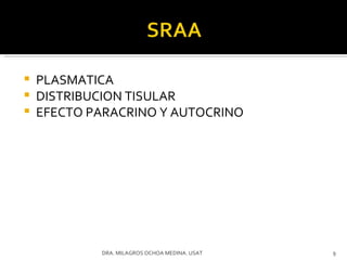 PLASMATICA DISTRIBUCION TISULAR EFECTO PARACRINO Y AUTOCRINO DRA. MILAGROS OCHOA MEDINA. USAT 