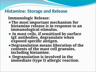 Histamine Storage Anti histamine drugs pharmacology, with the pharmacological effects | PPTX
