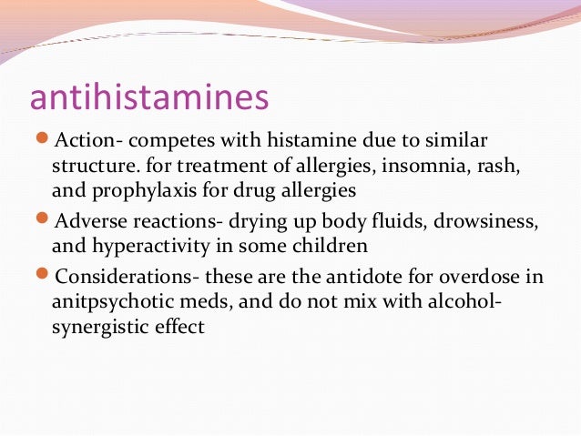 can antihistamines affect your blood pressure