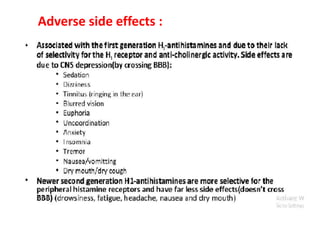 Adverse side effects :
 