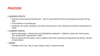 Prozosin Rash Anti Hypertensive Drugs | PPTX