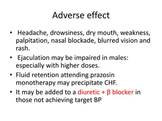 Prozosin Rash Antihypertensive drugs | PPTX