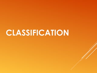 CLASSIFICATION
 
