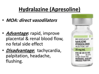 Anti-hypertensives in Pregnancy | PDF