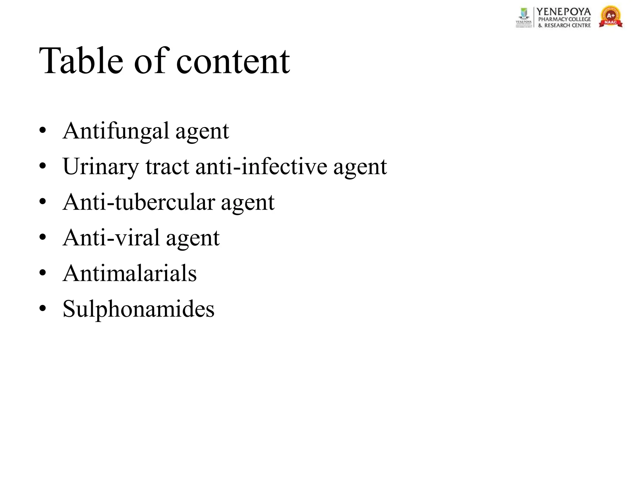 Anti-Infective Agents: Classification, Uses & Formulations Detailed ...