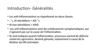 Médicaments Anti inflammatoires / médecine | PPTX