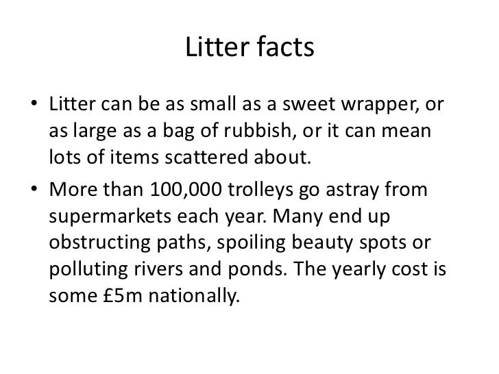 Anti littering lesson