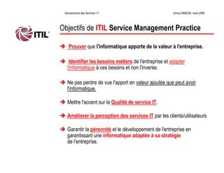 La Gouvernance des Services Informatiques