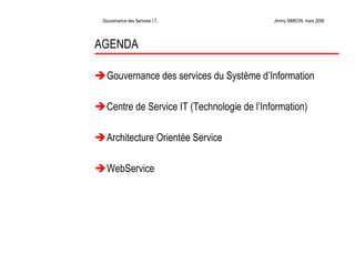La Gouvernance des Services Informatiques