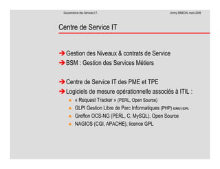 La Gouvernance des Services Informatiques
