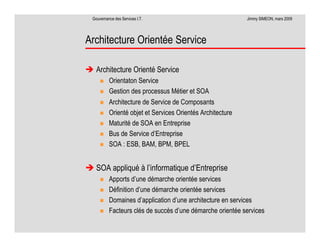 La Gouvernance des Services Informatiques