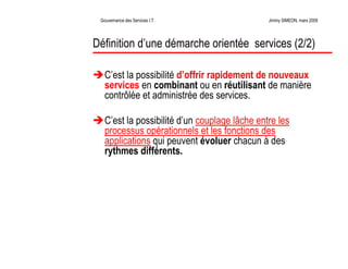 La Gouvernance des Services Informatiques